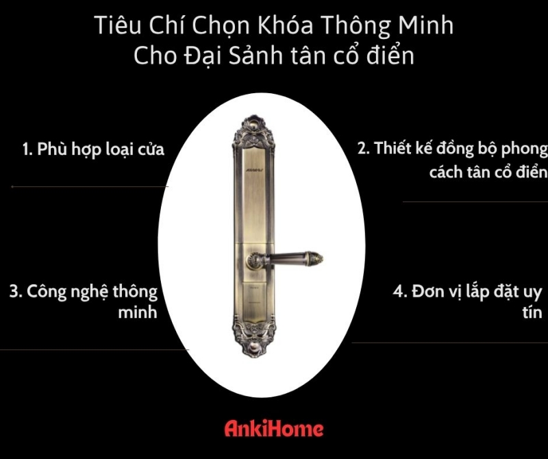 Cùng ANKIHOME tìm hiểu các tiêu chí chọn khóa thông minh cho đại sảnh tân cổ điển ngay dưới đây!