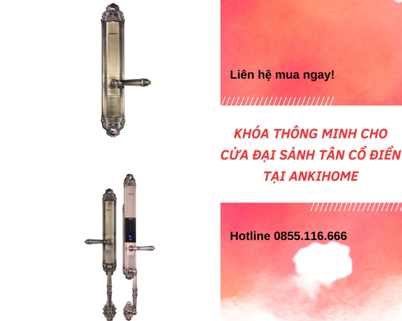 ANKIHOME bán sự an tâm trọn vòng đời cho sản phẩm khóa điện tử tân cổ điển cửa đại sảnh.