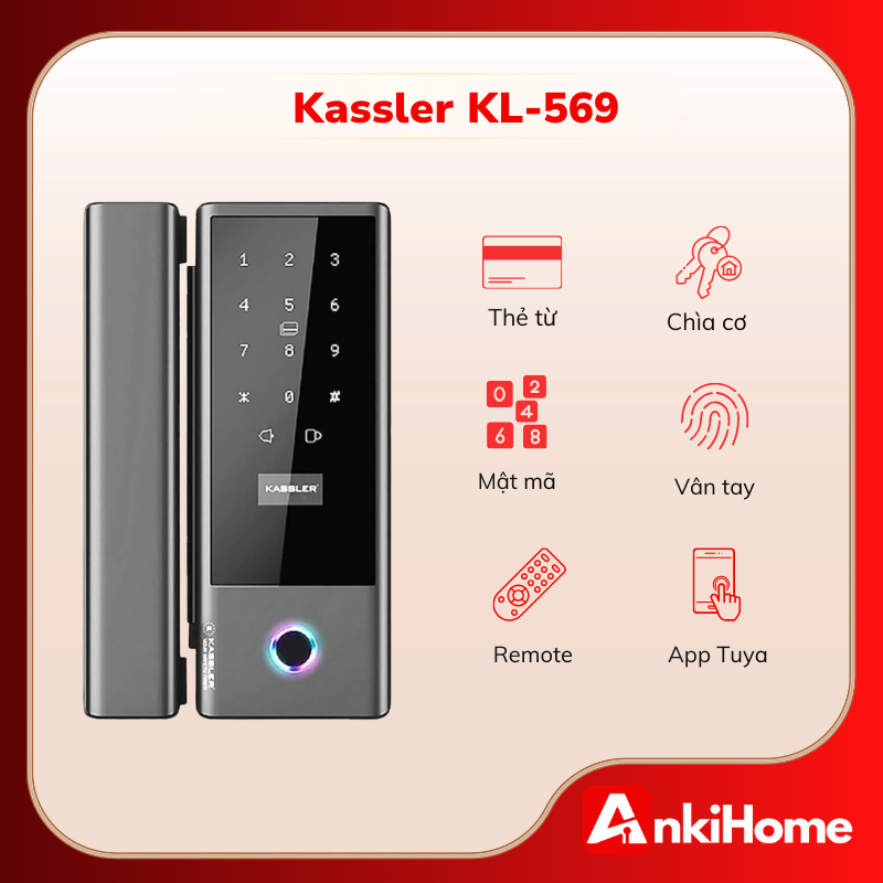 Khóa Kassler KL-579 Grey với thiết kế hiện đại dành cho cửa cổng.