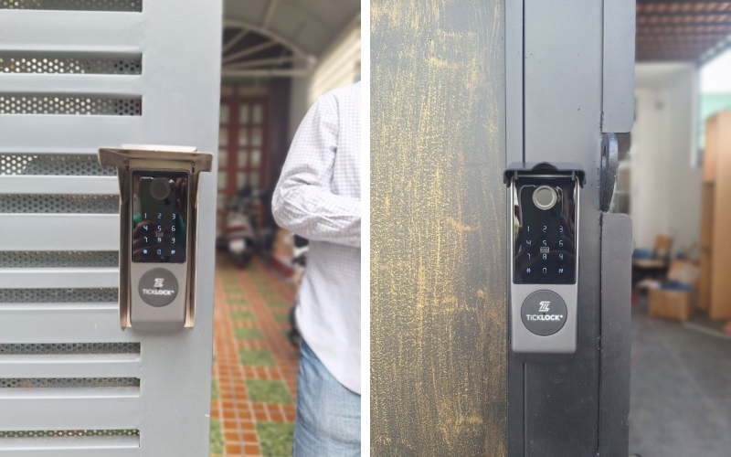 Dự án khóa cổng sắt ngoài trời với hộp bảo vệ chuyên dụng chống chịu thời tiết