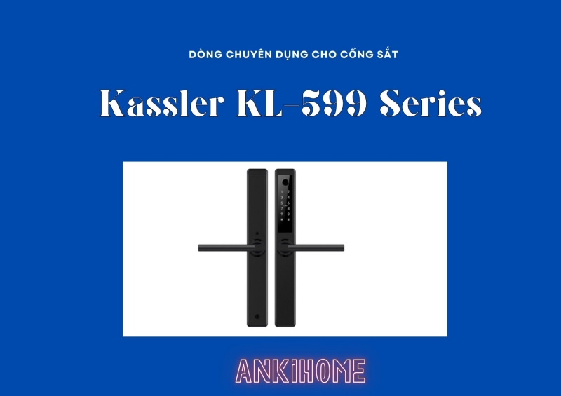 Có Nên Lắp Khóa Vân Tay Cửa Sắt? Cách Chọn Loại Chống Nước, An Toàn Kassler KL-599 Series rất phù hợp cho cổng sắt nhà phố, biệt thự.