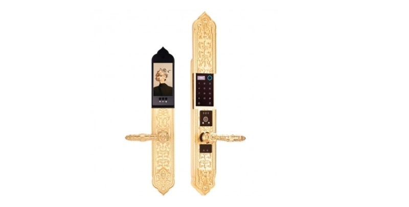 Khóa Đại Sảnh Biệt Thự DEMAX EL9882 24K Brass
