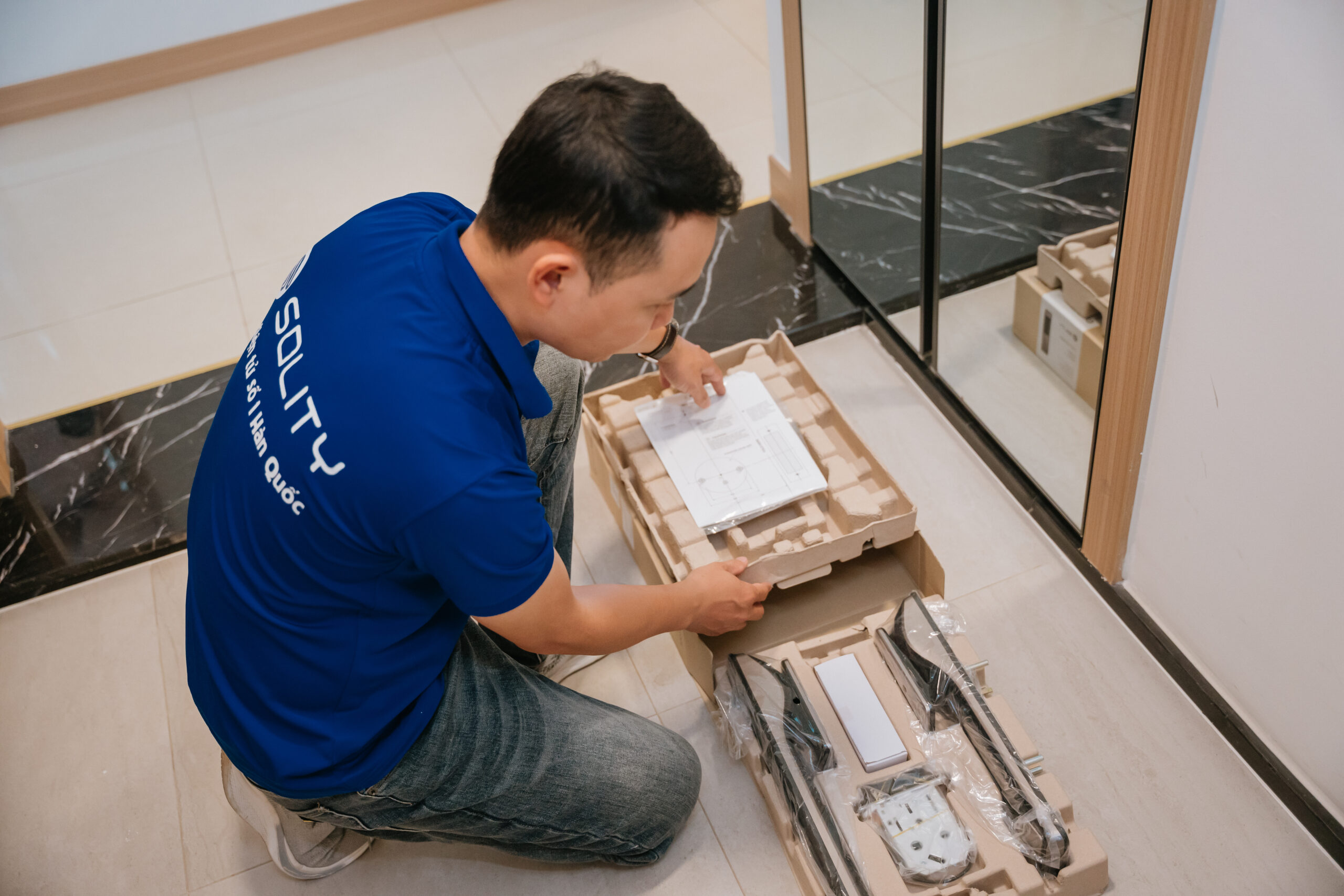 Hướng dẫn lắp khóa cửa vân tay