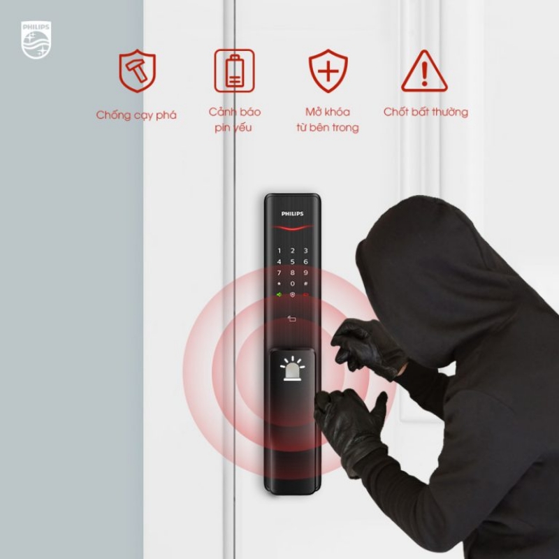 Philips nổi bật với khóa điện tử tích hợp công nghệ thông minh và thiết kế hiện đại