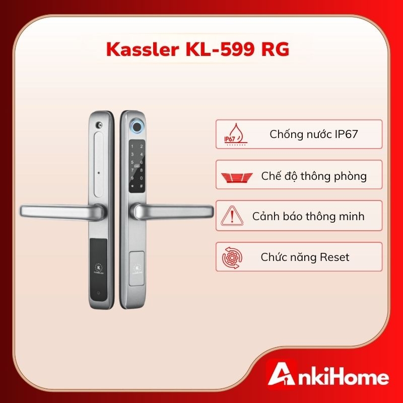 Khóa thông minh Kassler với chất liệu cao cấp cùng khả năng bảo vệ an toàn tối ưu.