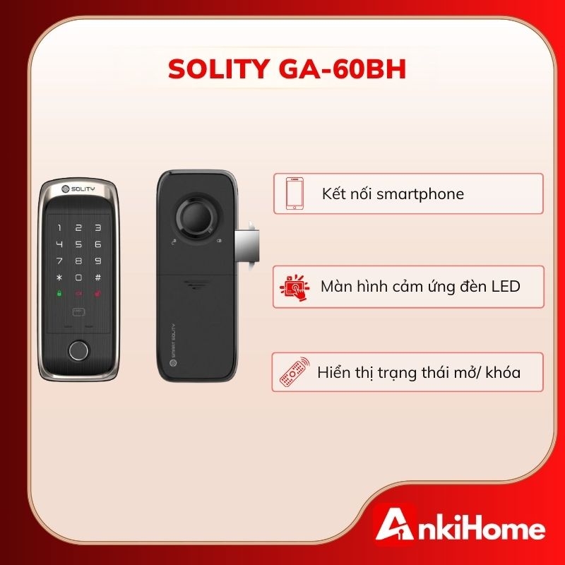 Solity mang đến giải pháp khóa cửa thông minh giúp tăng cường an ninh, kết hợp với thiết kế tinh tế, nổi bật. 
