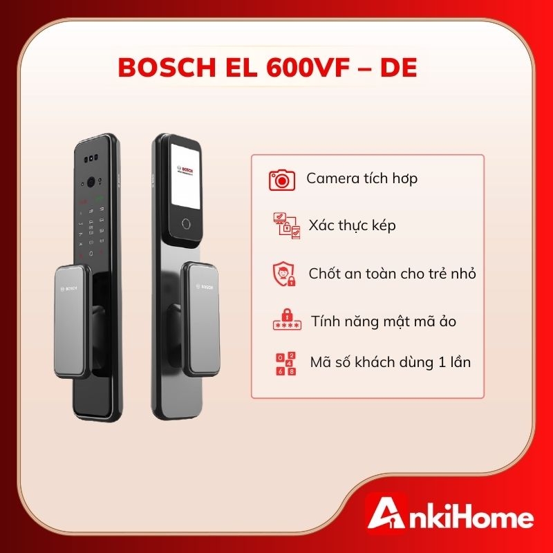 Khóa thông minh Bosch nổi bật với công nghệ bảo mật tiên tiến và thiết kế độc đáo.
