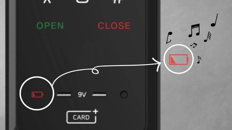 Khóa cửa từ hết pin