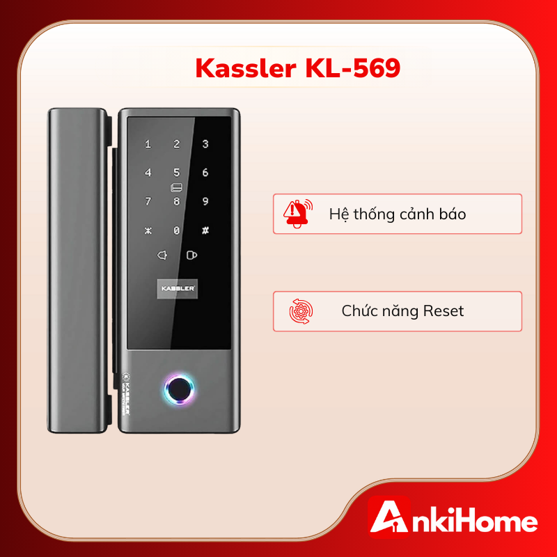 KASSLER KL-569 hỗ trợ lưu trữ 50 thẻ từ, phù hợp cho văn phòng nhiều nhân viên. 