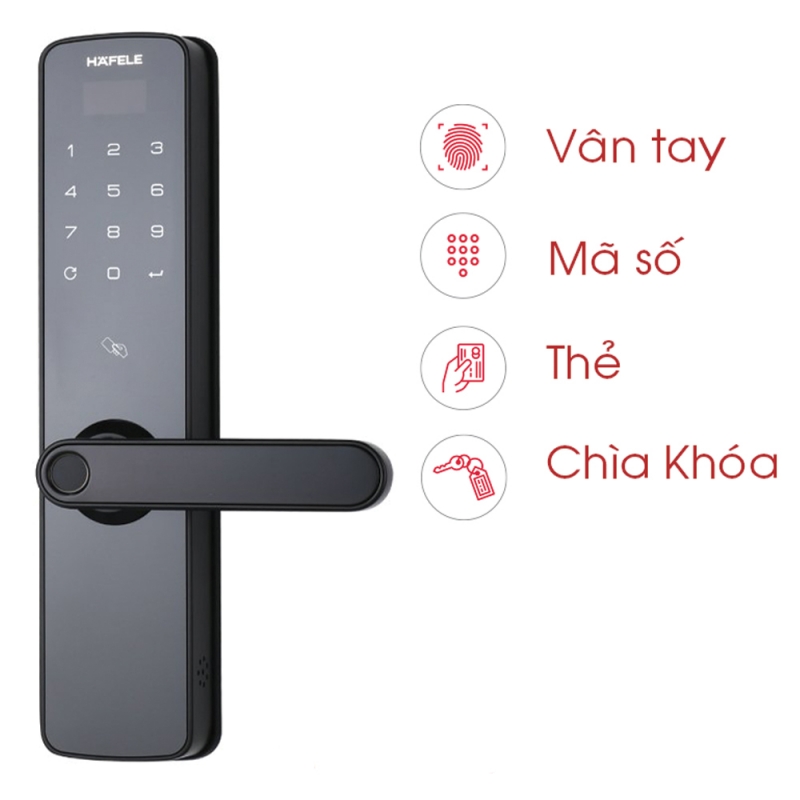 Khóa vân tay Hafele được đánh giá cao về độ bền và an toàn cho các căn hộ cao cấp