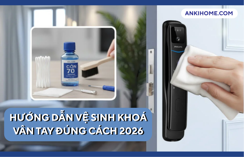 Hướng dẫn vệ sinh khoá vân tay đúng cách 2026