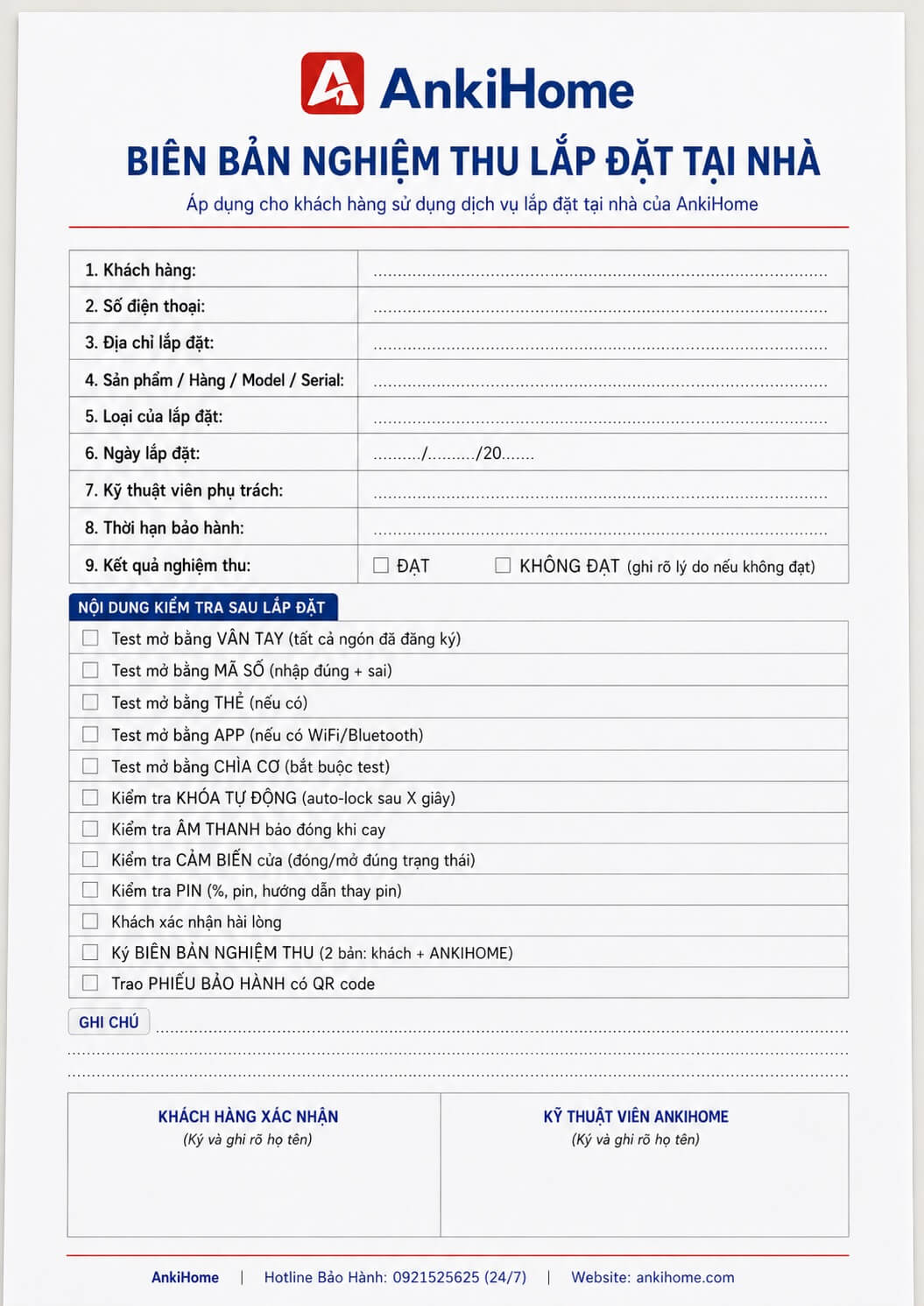 Quy trình lắp đặt - bàn giao Tại Sao Quy Trình Dịch Vụ Là "Vũ khí Chiến Lược" Của Ankihome?