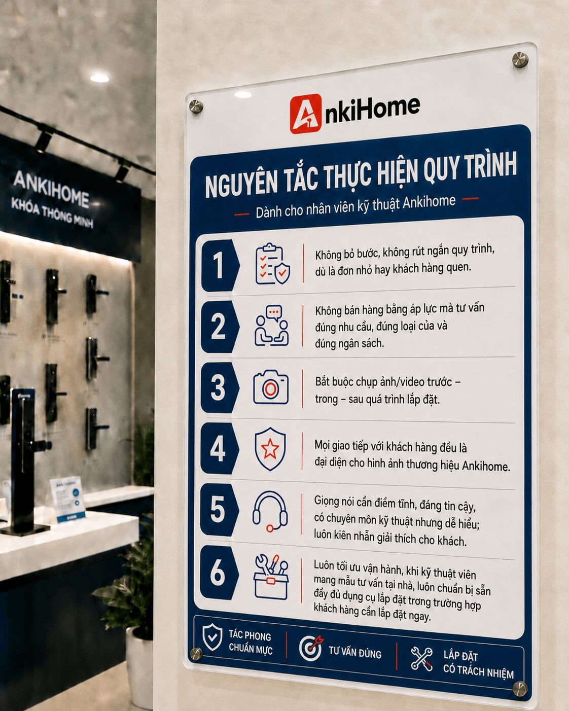 Quy trình lắp đặt - bàn giao Tại Sao Quy Trình Dịch Vụ Là "Vũ khí Chiến Lược" Của Ankihome?