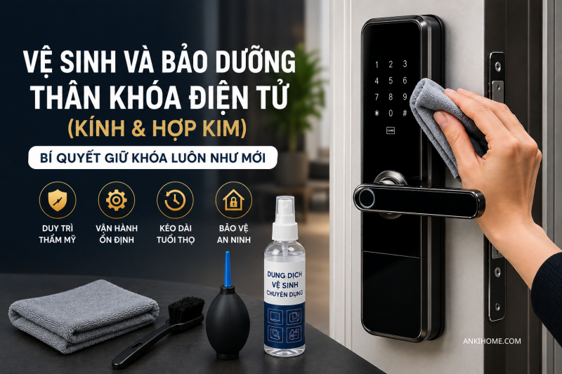 Cách Vệ Sinh & Bảo Dưỡng Thân Khóa Điện Tử Như Mới