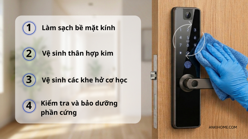 Cách Vệ Sinh & Bảo Dưỡng Thân Khóa Điện Tử Như Mới