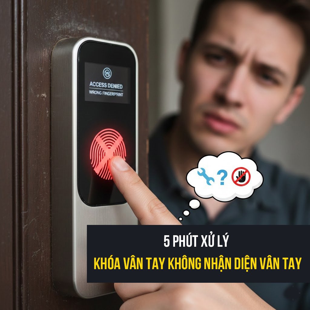 5 Phút Xử Lý Lỗi Khóa Vân Tay Không Nhận Diện Vân Tay