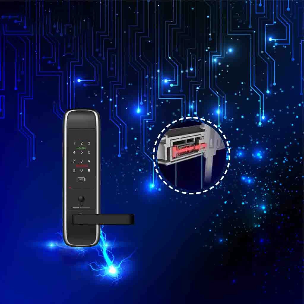 Tính năng chống sốc điện trên khóa điện tử Tính năng chống sốc điện trên khóa điện tử