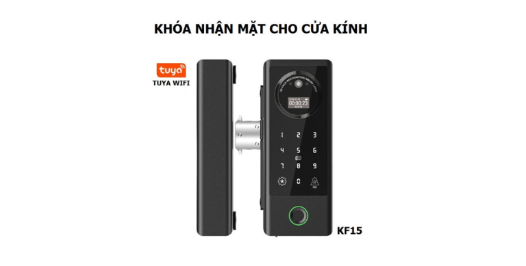 Khóa nhận diện khuôn mặt cửa kính KF15