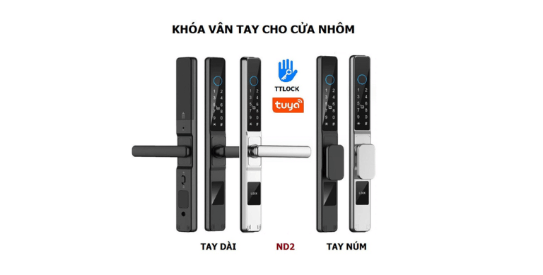 Khóa vân tay cửa nhôm ND2