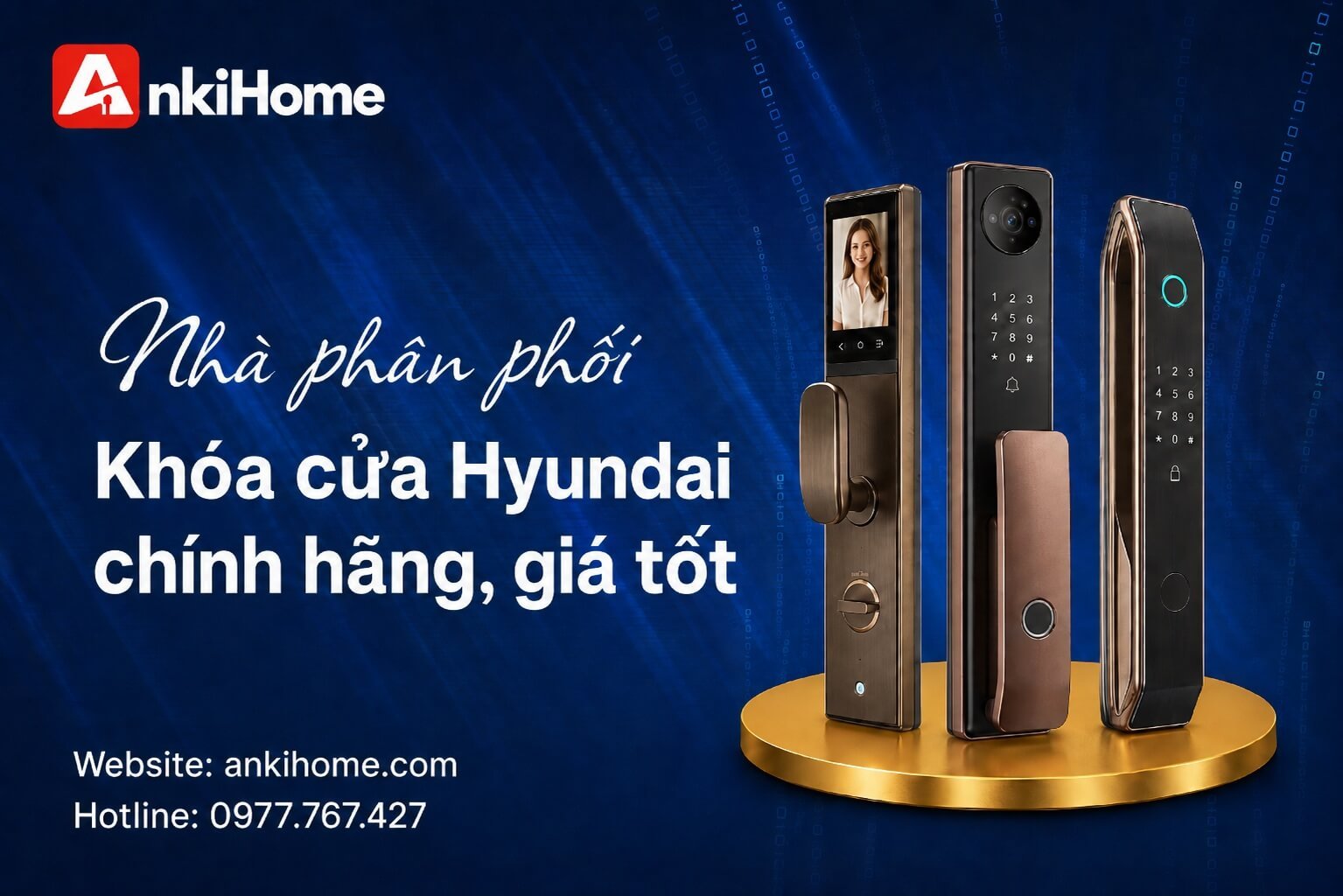 Khóa điện tử Hyundai Smart Lock Hàn Quốc – Giá Tốt, Miễn Phí Lắp Đặt
