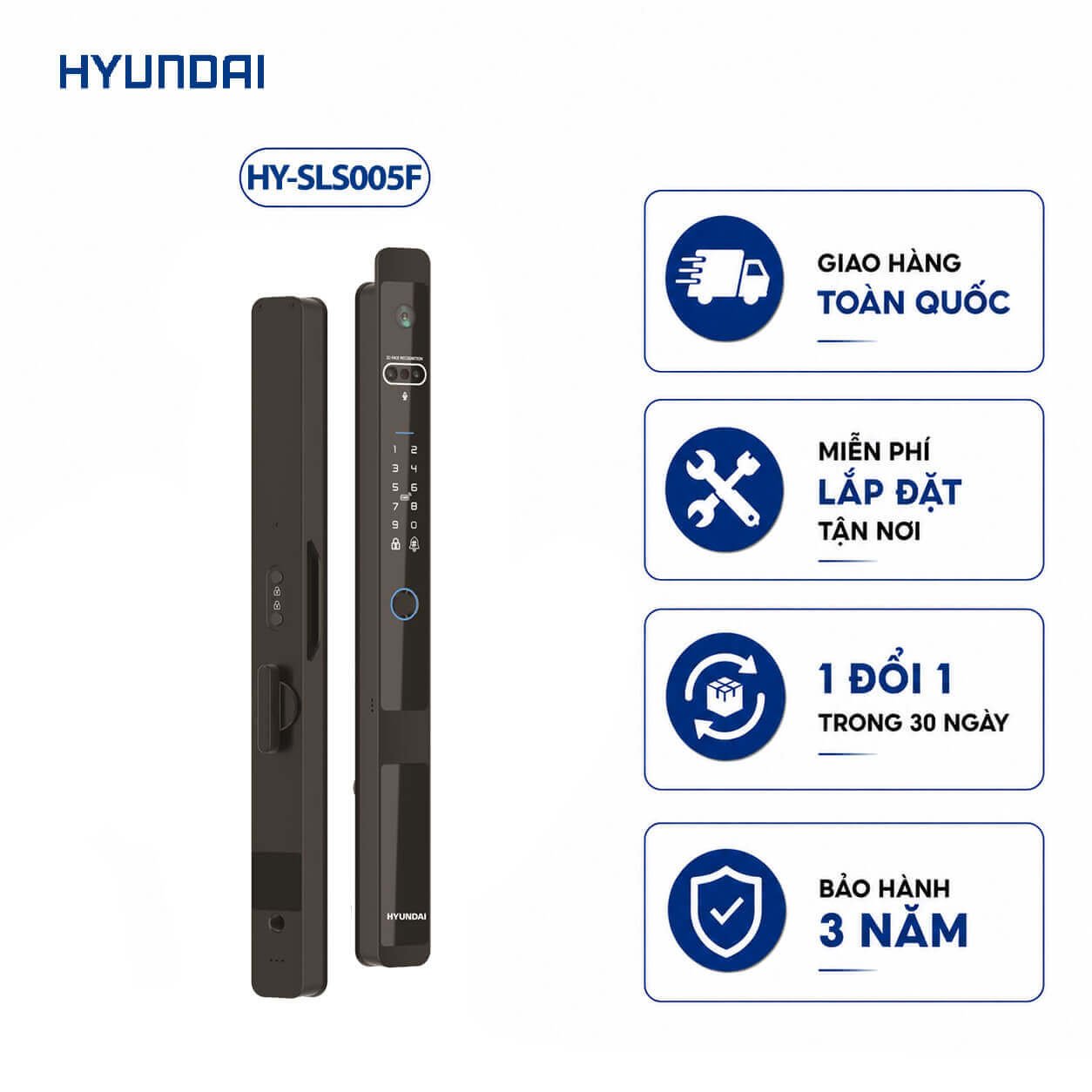 Khóa điện tử Hyundai Smart Lock Hàn Quốc – Giá Tốt, Miễn Phí Lắp Đặt