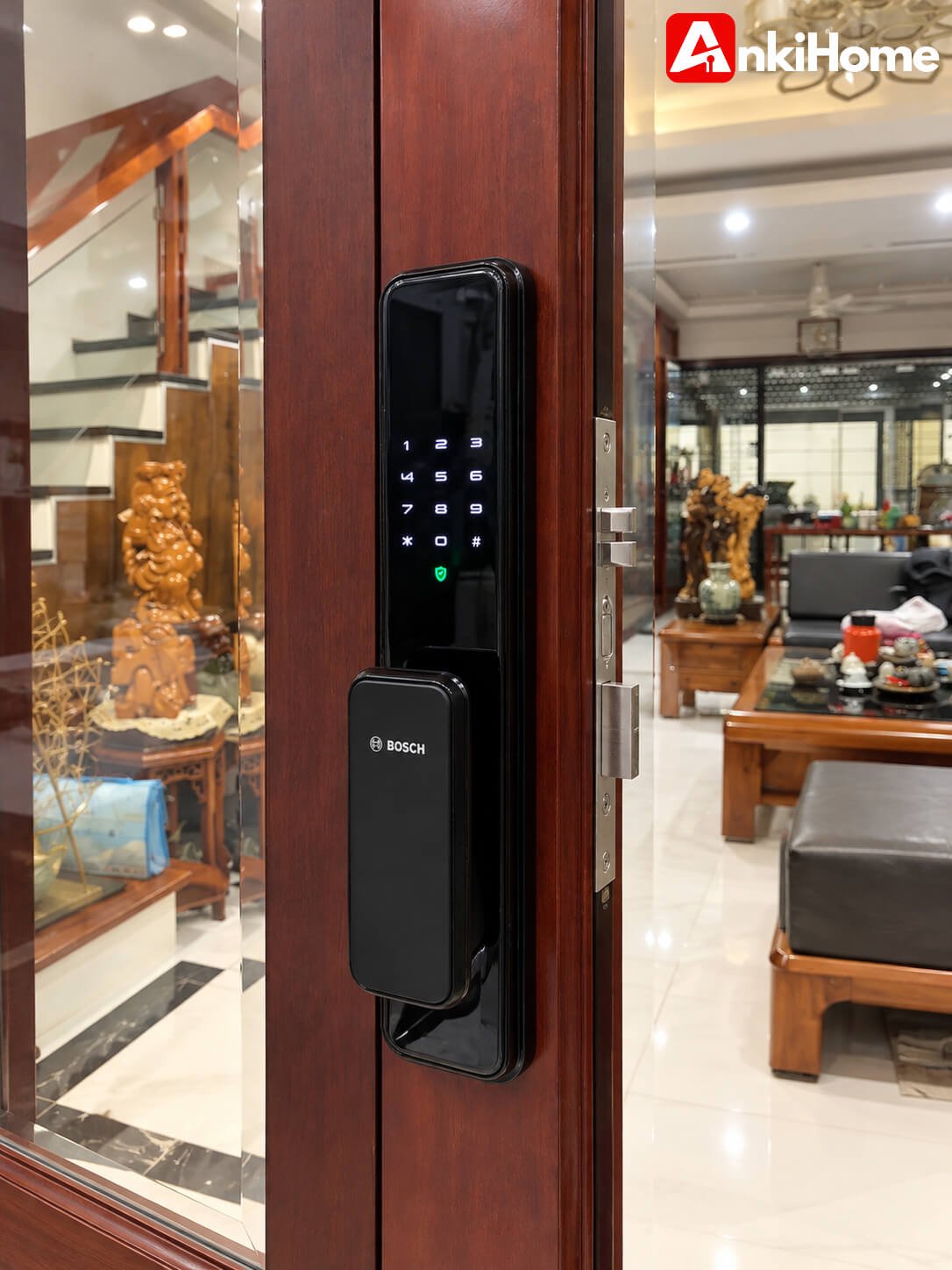 [Gò Vấp Cũ] Lắp Khóa Vân Tay Bosch EL 600 DE Black Cho Cửa Gỗ Nhà Phố Tại TP.HCM